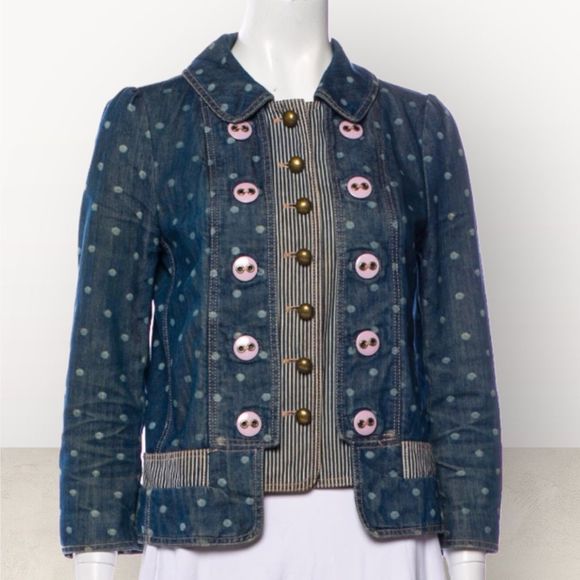 Marc Jacobs Jackets & Blazers - Marc Jacobs Denim Polka Dot Jacket
